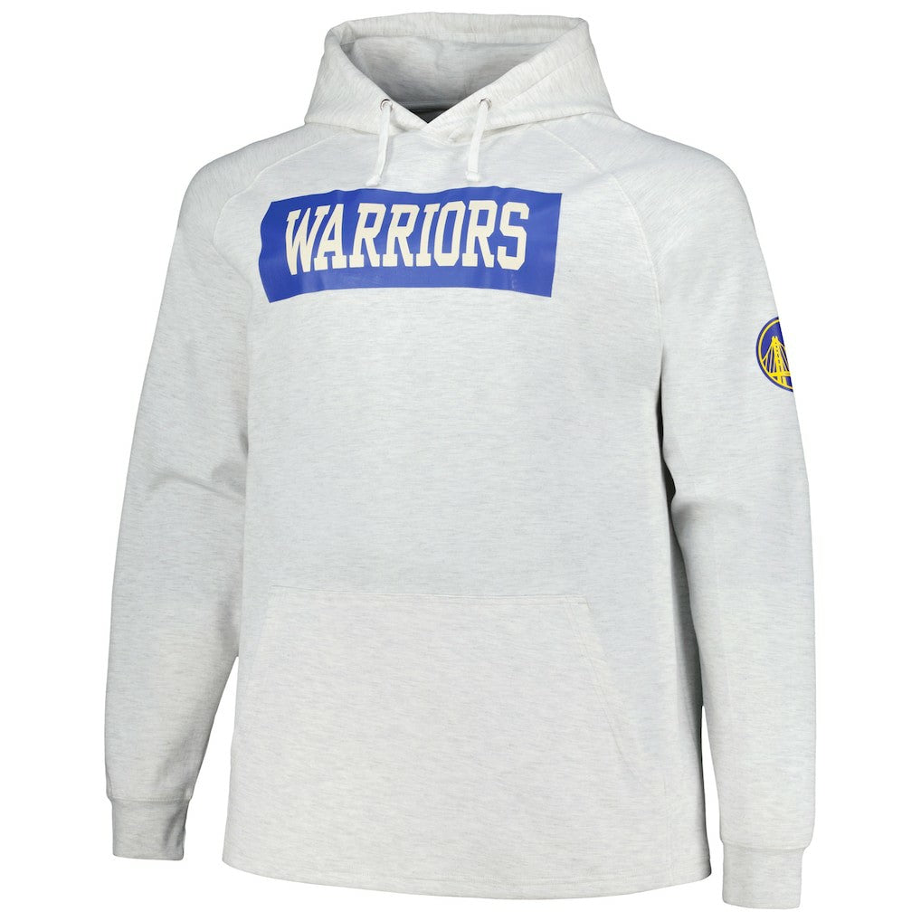 Fanatics - Golden State Warriors Big & Tall Raglan Tri-Blend Pullover Hoodie - Ash
