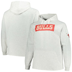 Fanatics - Chicago Bulls Big & Tall Raglan Tri-Blend Pullover Hoodie - Ash