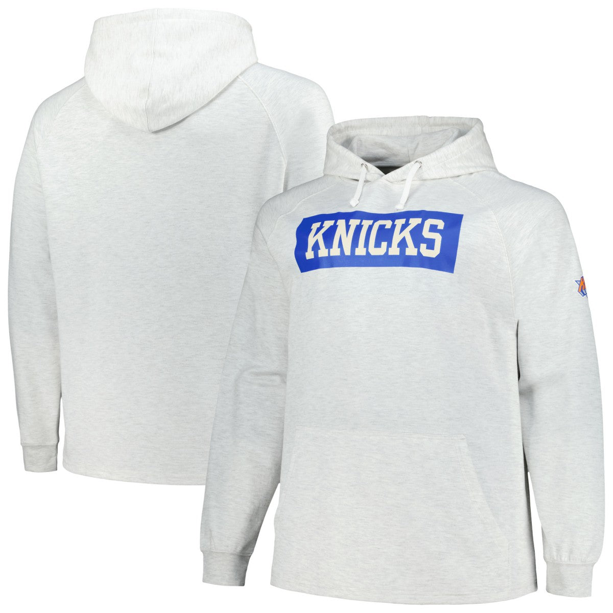 Fanatics - New York Knicks Big & Tall Raglan Tri-Blend Pullover Hoodie - Ash