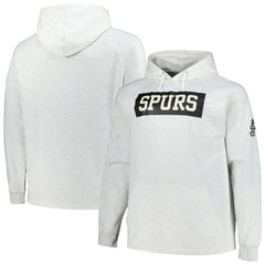 Fanatics - San Antonio Spurs Big & Tall Raglan Tri-Blend Pullover Hoodie - Ash