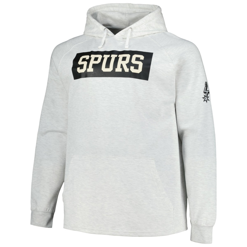 Fanatics - San Antonio Spurs Big & Tall Raglan Tri-Blend Pullover Hoodie - Ash
