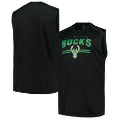 Fanatics - Milwaukee Bucks Big & Tall Birdseye Muscle Tank Top - Black