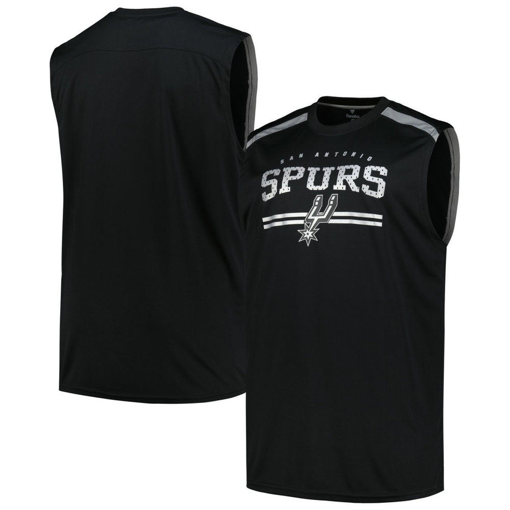 Fanatics - San Antonio Spurs Big & Tall Birdseye Muscle Tank Top - Black