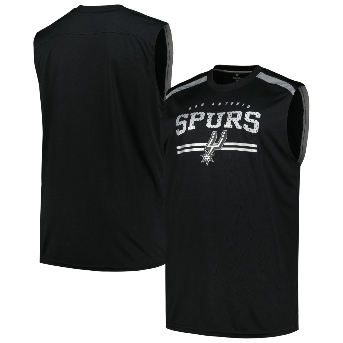 Fanatics - San Antonio Spurs Big & Tall Birdseye Muscle Tank Top - Black