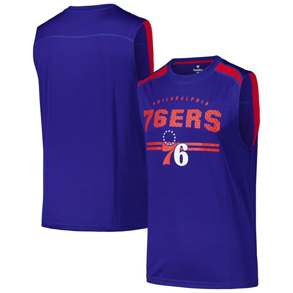 Fanatics - Philadelphia 76ers Birdseye Muscle Tank Top - Royal
