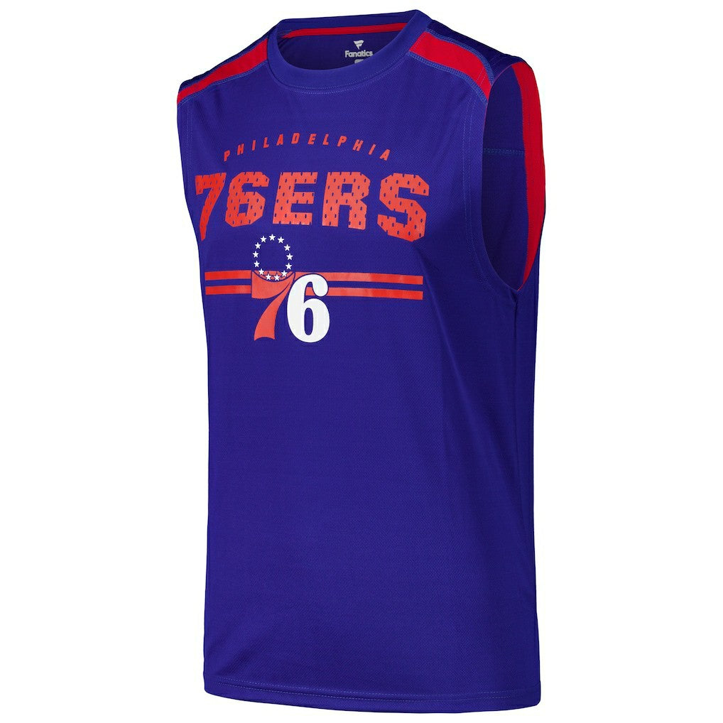 Fanatics - Philadelphia 76ers Birdseye Muscle Tank Top - Royal