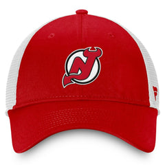 New Jersey Devils - Fanatics Core Primary Logo Trucker Adjustable Hat Red/White