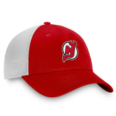 New Jersey Devils - Fanatics Core Primary Logo Trucker Adjustable Hat Red/White