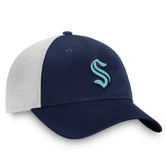 Seattle Kraken Fanatics Core Primary Logo Trucker Adjustable Hat Deep Sea Blue/White