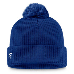 Edmonton Oilers - Fanatics Primary Logo Cuffed Knit Hat with Pom Royal