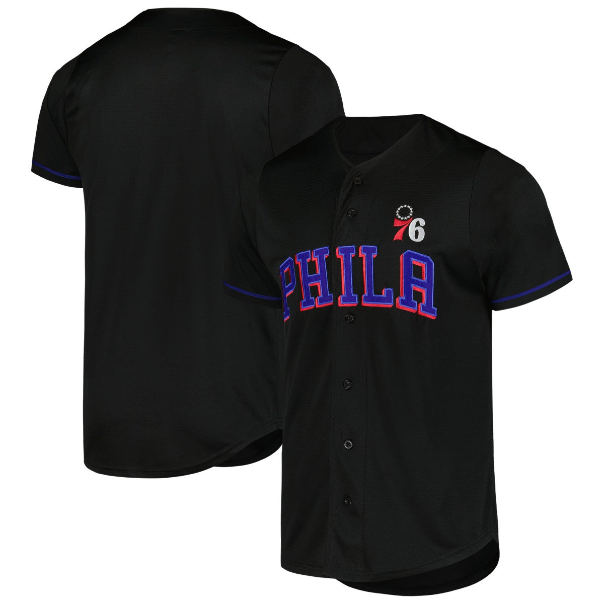 Fanatics - Philadelphia 76ers Pop Baseball Jersey - Black