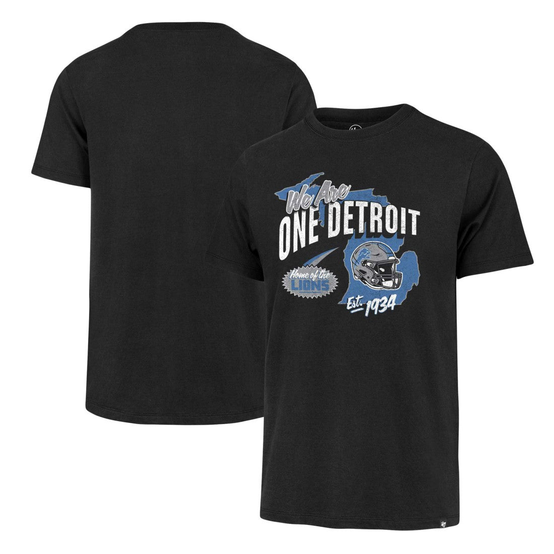 Detroit Lions '47 Regional Franklin T-Shirt Black - 47 brand