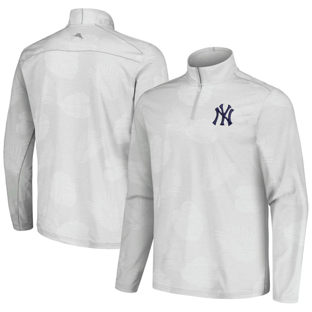 New York Yankees Tommy Bahama Delray Frond IslandZone Half-Zip Jacket On Sale