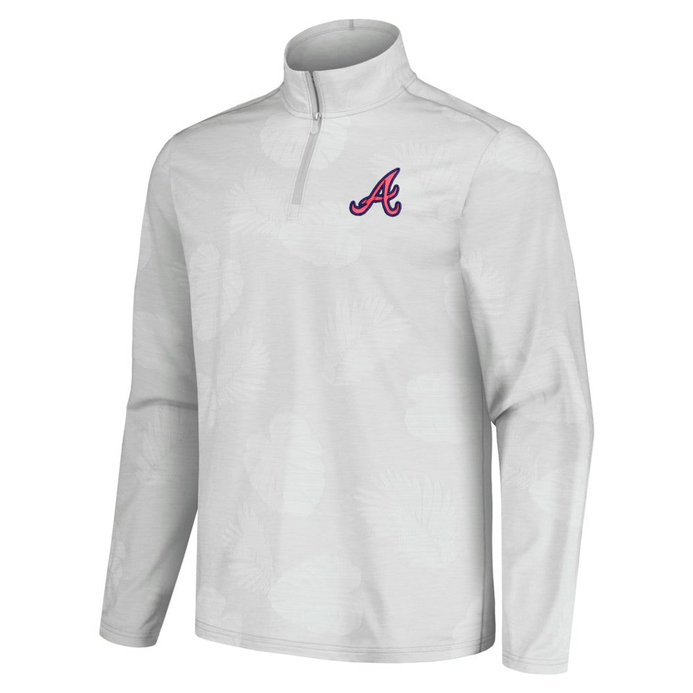 Atlanta Braves Tommy Bahama Delray Frond IslandZone Half-Zip Jacket Lifestyle