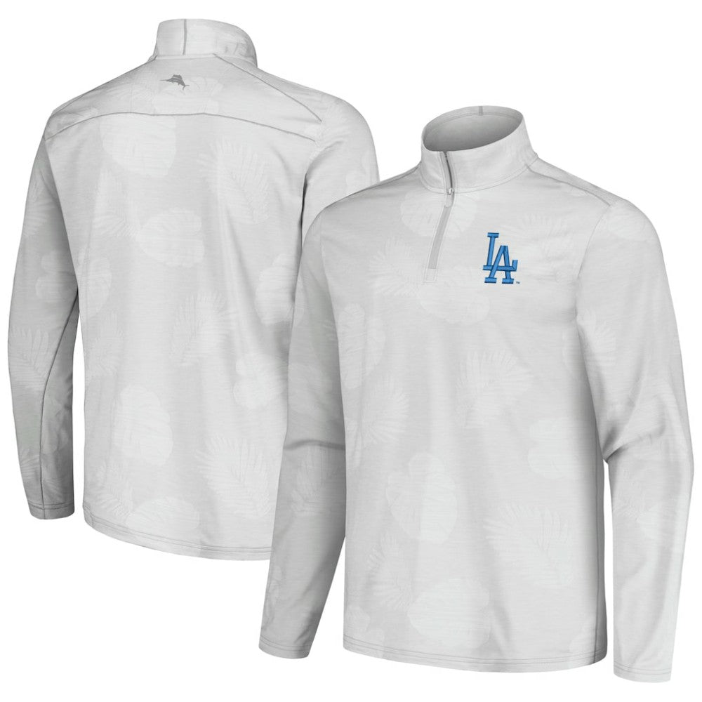 Los Angeles Dodgers Tommy Bahama Delray Frond IslandZone Half-Zip Jacket On Sale