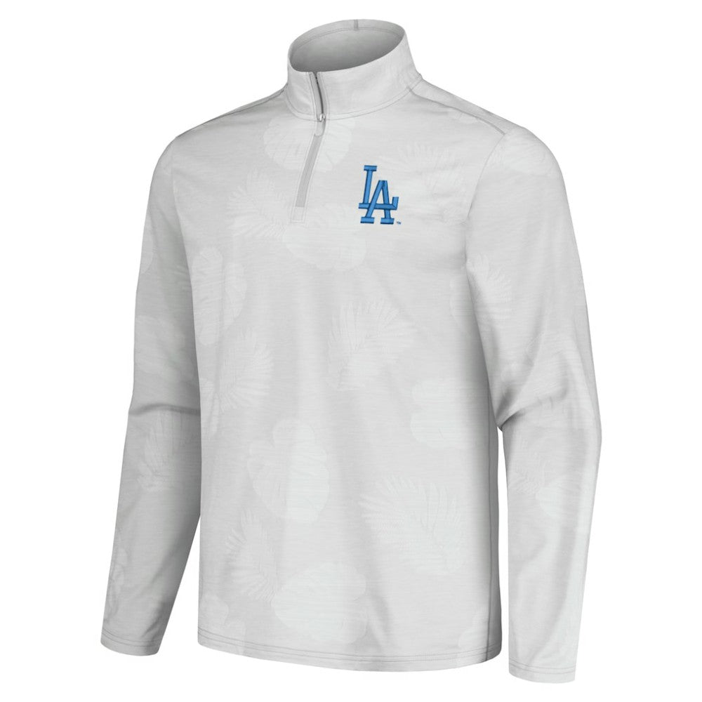 Los Angeles Dodgers Tommy Bahama Delray Frond IslandZone Half-Zip Jacket On Sale