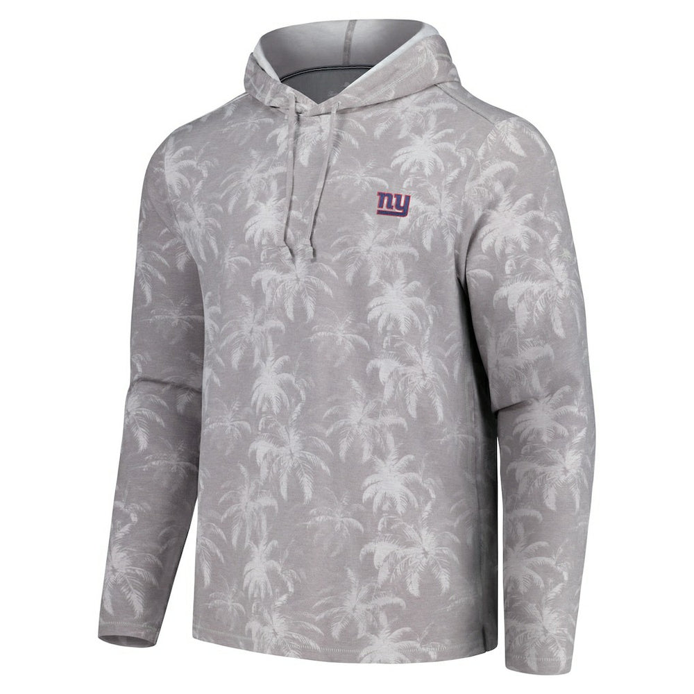 New York Giants Palm Frenzy Hoodie Long Sleeve T-Shirt Gray - Tommy Bahama
