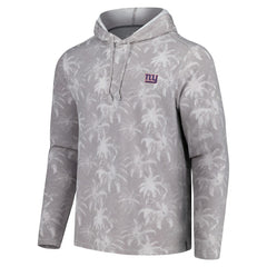 New York Giants Palm Frenzy Hoodie Long Sleeve T-Shirt Gray - Tommy Bahama