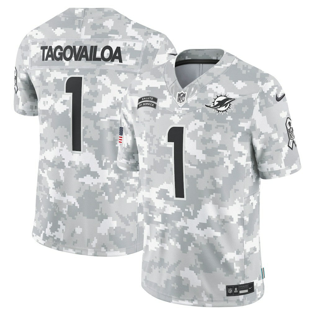 Tua Tagovailoa Miami Dolphins 2024 Salute to Service Limited Jersey Arctic Camo - Nike