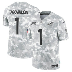 Tua Tagovailoa Miami Dolphins 2024 Salute to Service Limited Jersey Arctic Camo - Nike