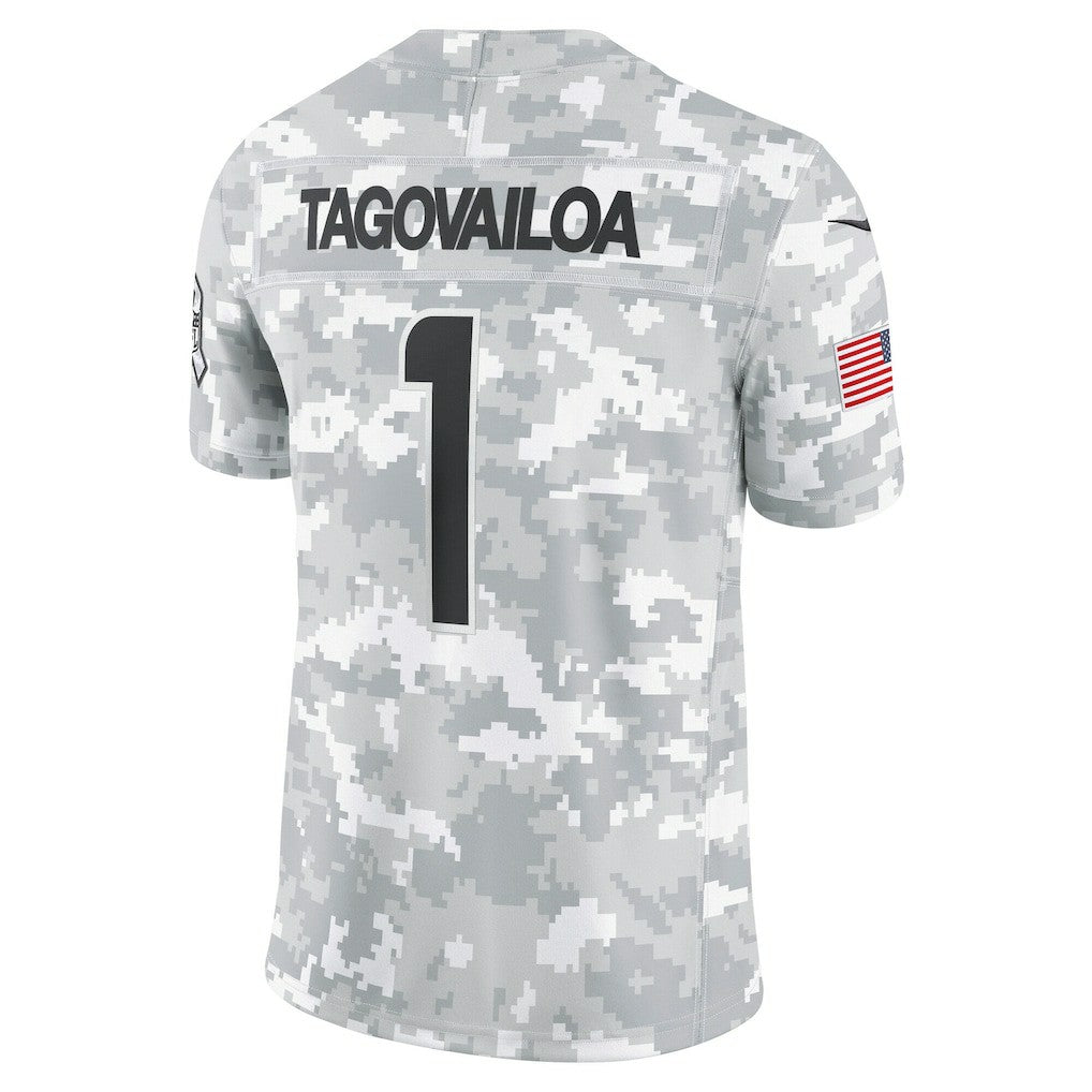 Tua Tagovailoa Miami Dolphins 2024 Salute to Service Limited Jersey Arctic Camo - Nike