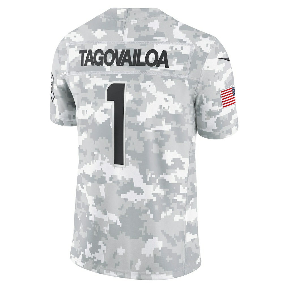 Tua Tagovailoa Miami Dolphins 2024 Salute to Service Limited Jersey Arctic Camo - Nike
