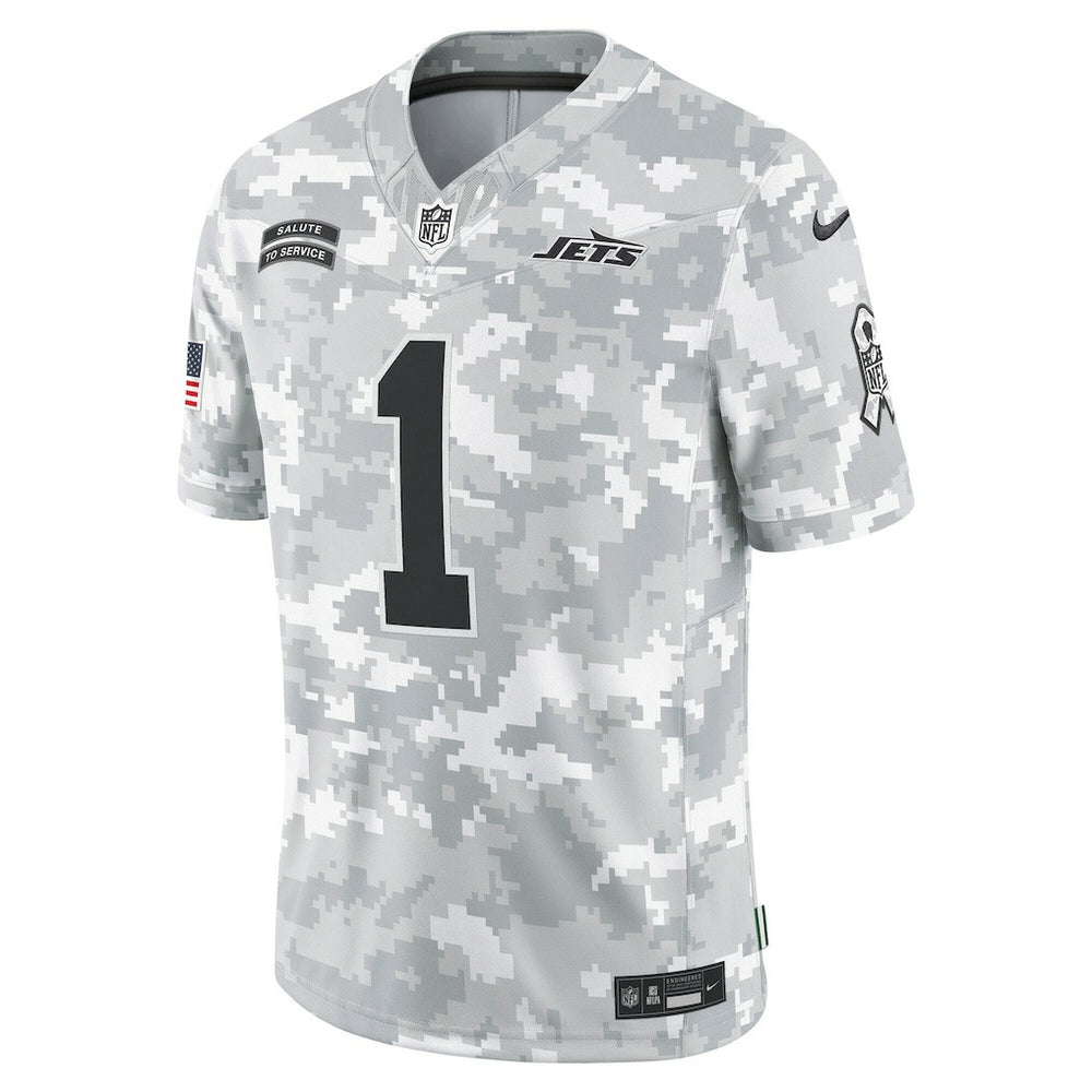 Sauce Gardner New York Jets 2024 Salute to Service Limited Jersey Arctic Camo - Nike