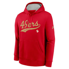 San Francisco 49ers Rewind Club Logo Pullover Hoodie Scarlet - Nike