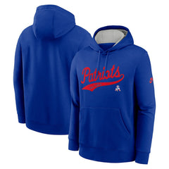 New England Patriots Rewind Club Logo Pullover Hoodie Royal - Nike