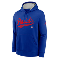 New England Patriots Rewind Club Logo Pullover Hoodie Royal - Nike