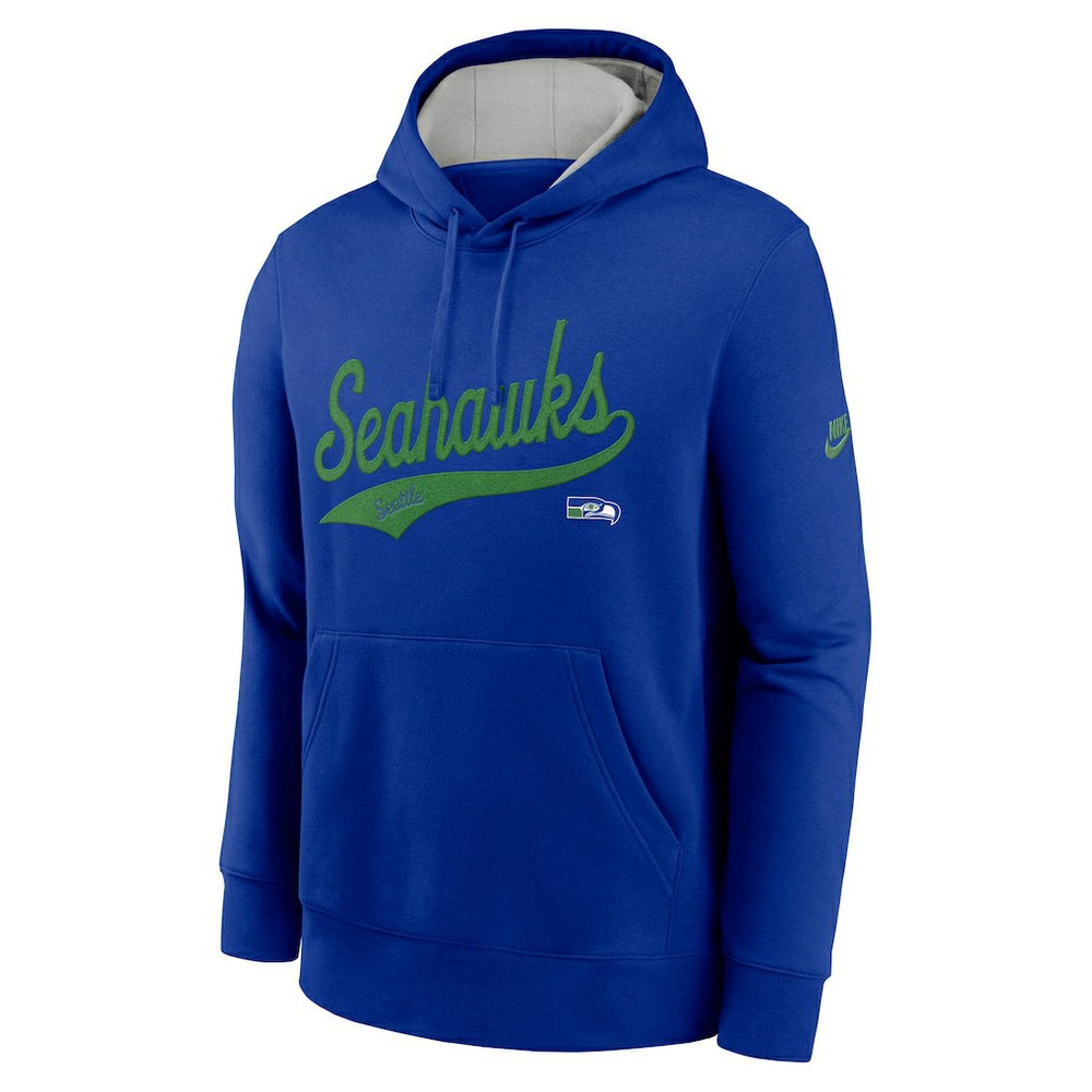 Seattle Seahawks Rewind Club Logo Pullover Hoodie Royal - Nike