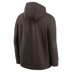 Cleveland Browns Rewind Club Logo Pullover Hoodie Brown - Nike