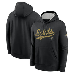 New Orleans Saints Rewind Club Logo Pullover Hoodie Black - Nike