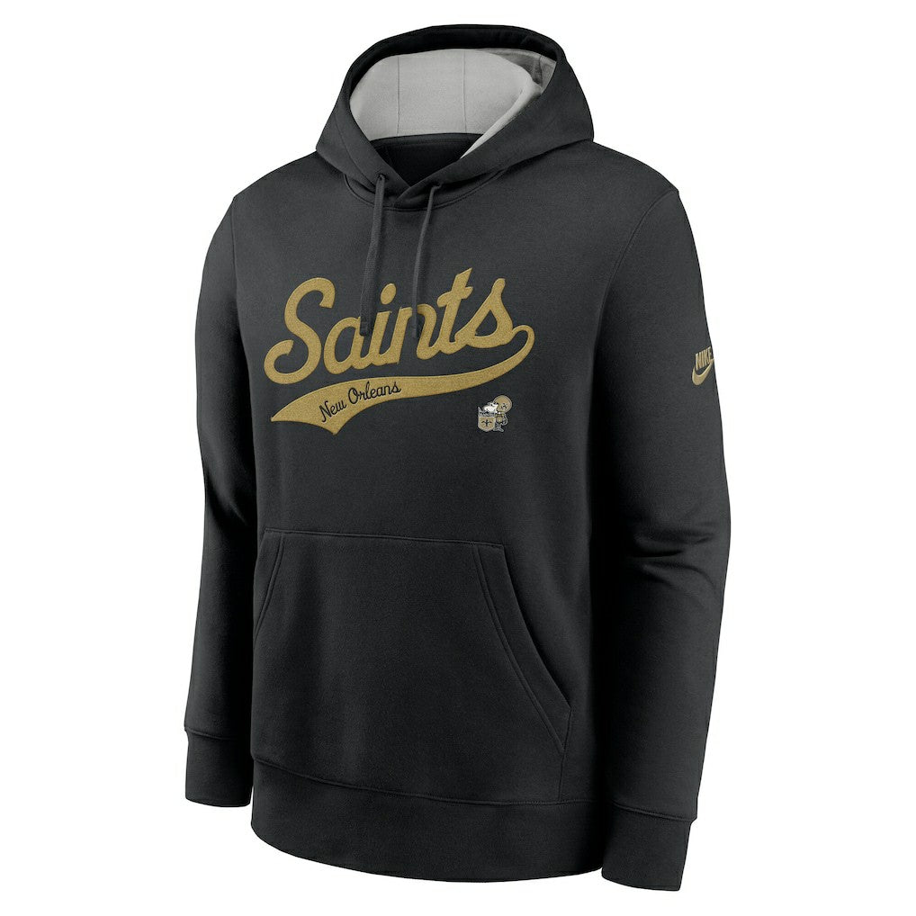 New Orleans Saints Rewind Club Logo Pullover Hoodie Black - Nike