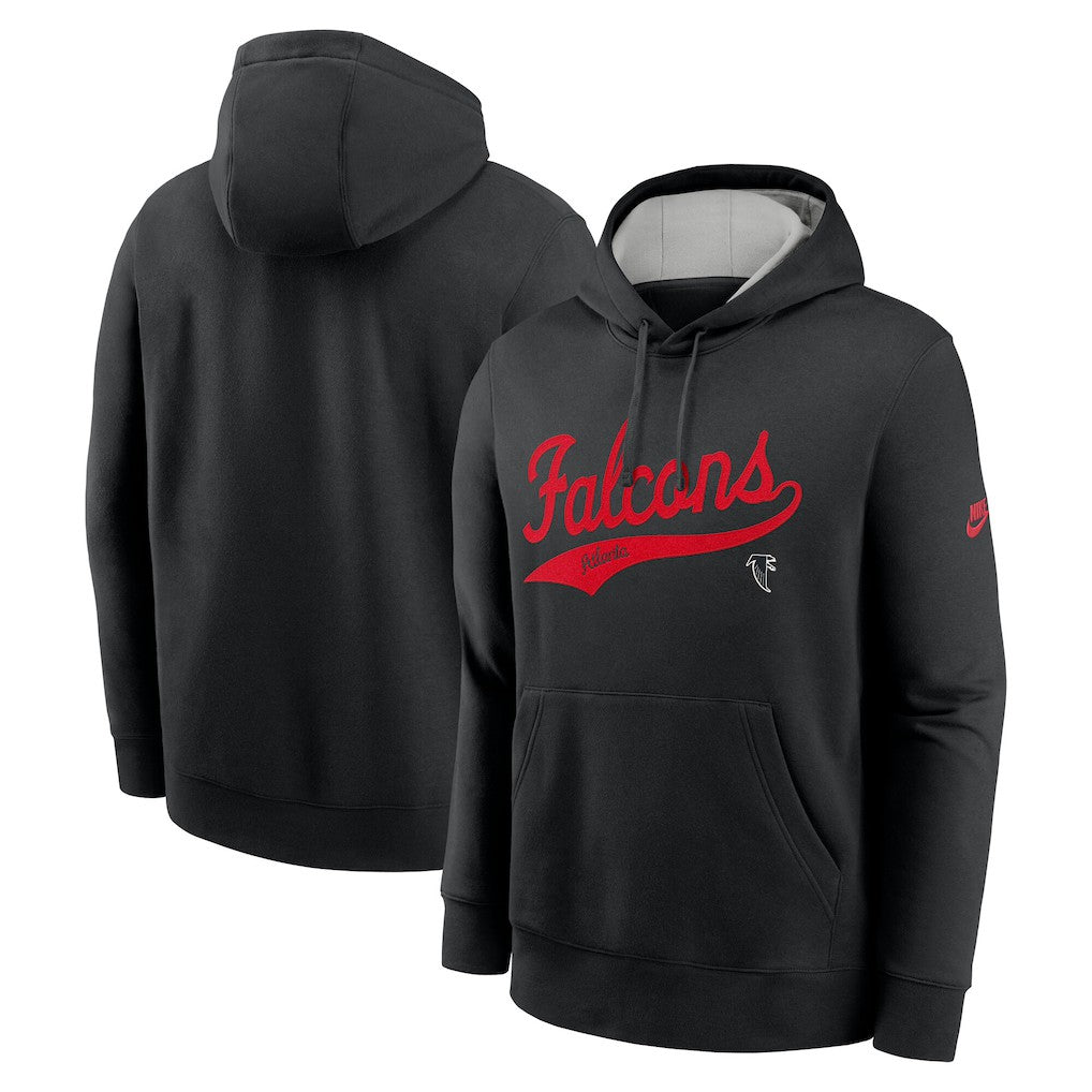 Atlanta Falcons Rewind Club Logo Pullover Hoodie Black - Nike