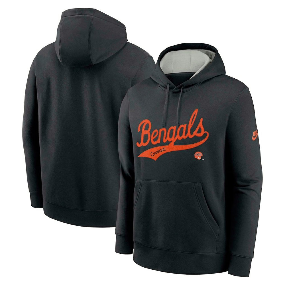 Cincinnati Bengals Rewind Club Logo Pullover Hoodie Black - Nike