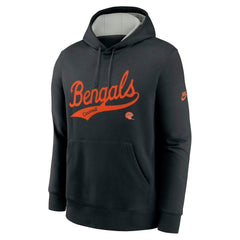 Cincinnati Bengals Rewind Club Logo Pullover Hoodie Black - Nike