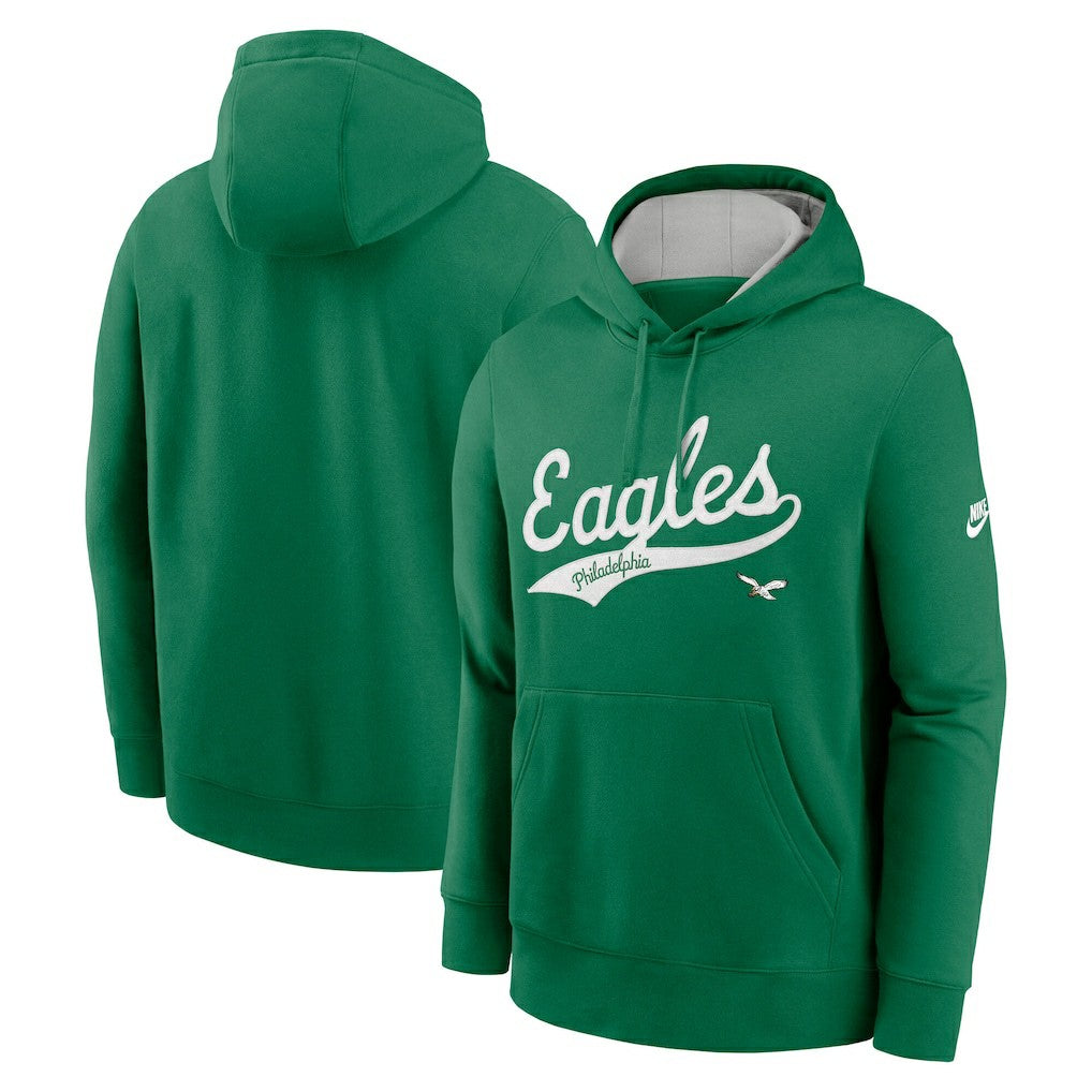 Philadelphia Eagles Rewind Club Logo Pullover Hoodie Kelly Green - Nike