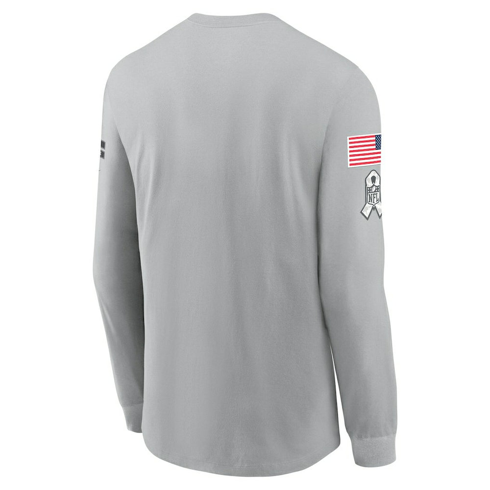 New Orleans Saints 2024 Salute To Service Long Sleeve T-Shirt Gray - Nike