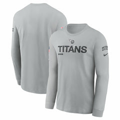 Tennessee Titans 2024 Salute To Service Long Sleeve T-Shirt Gray - Nike