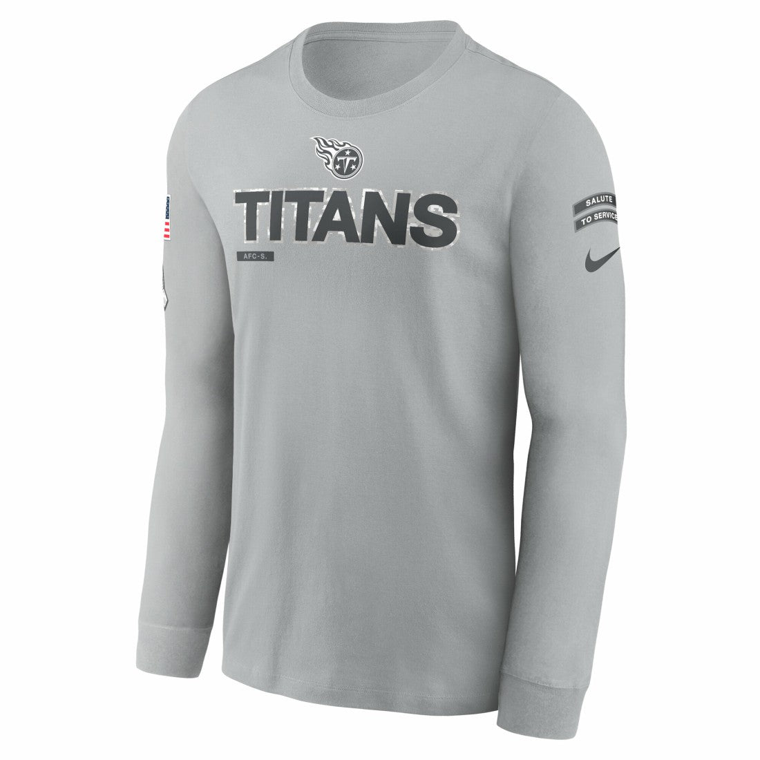 Tennessee Titans 2024 Salute To Service Long Sleeve T-Shirt Gray - Nike