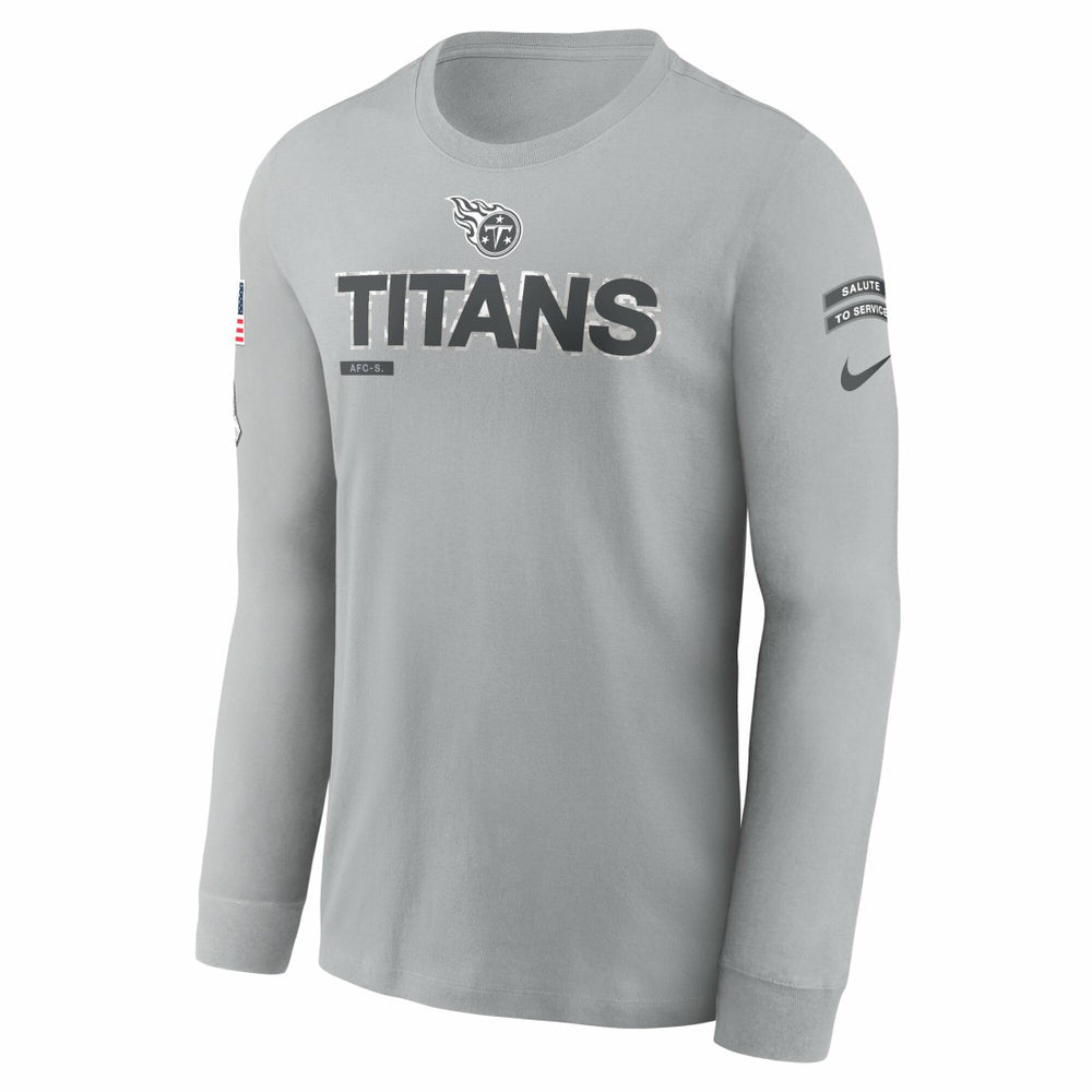 Tennessee Titans 2024 Salute To Service Long Sleeve T-Shirt Gray - Nike