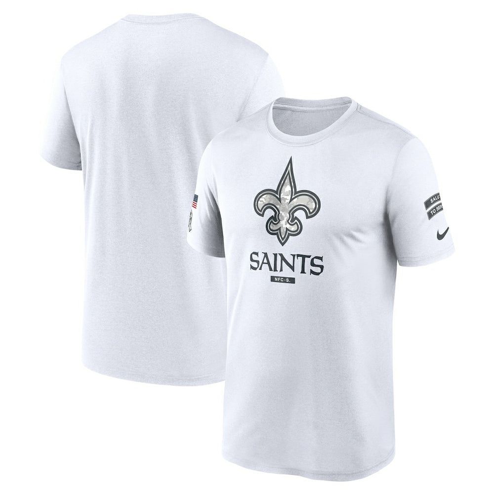 New Orleans Saints 2024 Salute To Service Legend Performance T-Shirt White - Nike