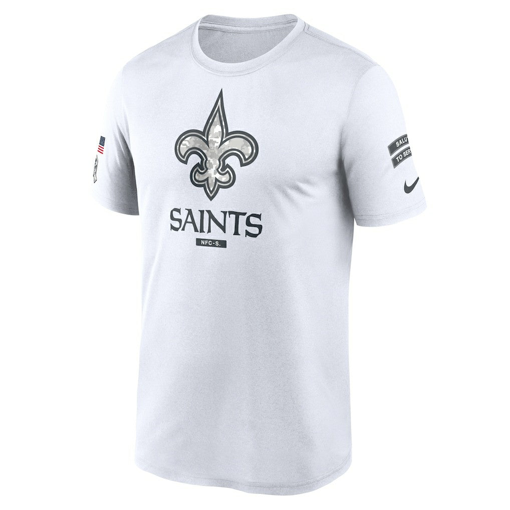 New Orleans Saints 2024 Salute To Service Legend Performance T-Shirt White - Nike