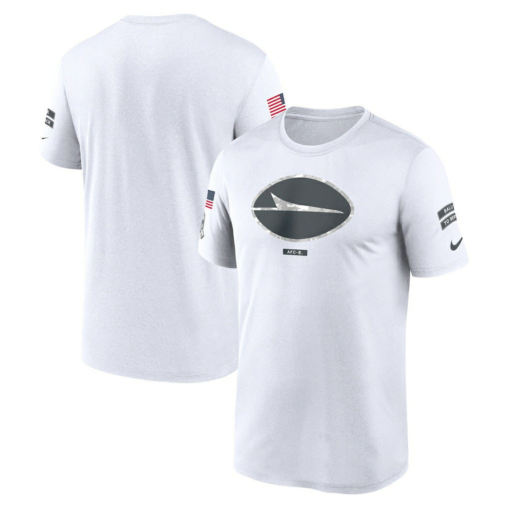 New York Jets 2024 Salute To Service Legend Performance T-Shirt White - Nike