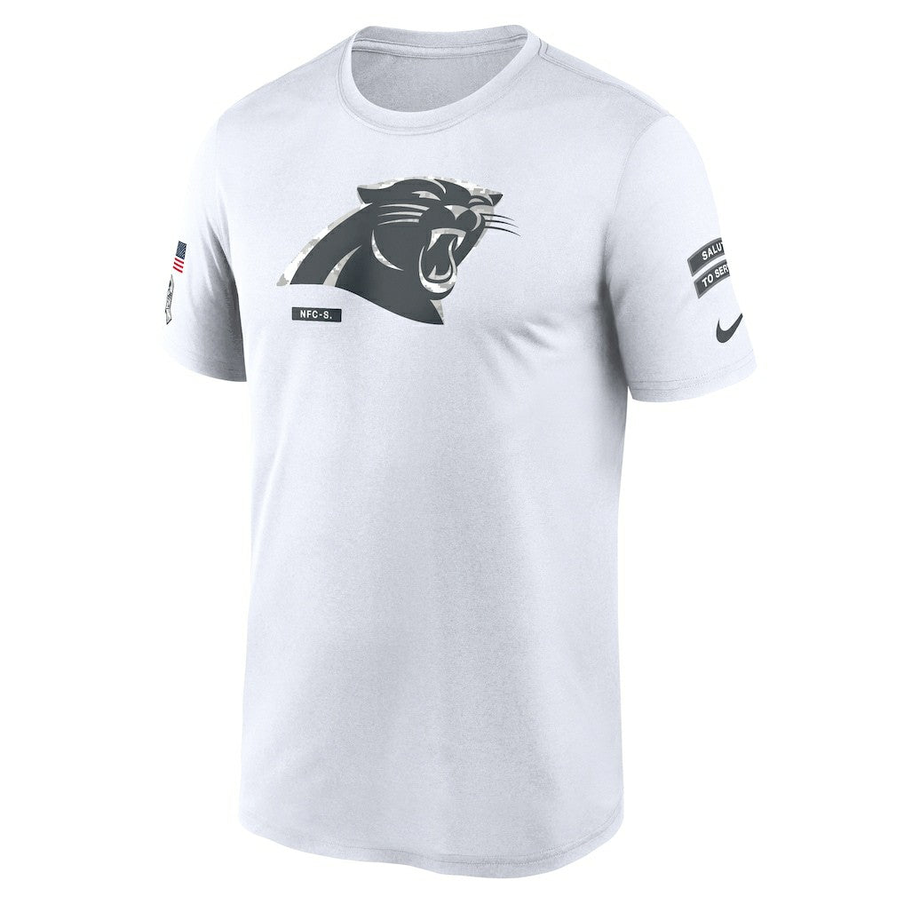 Carolina Panthers 2024 Salute To Service Legend Performance T-Shirt White - Nike