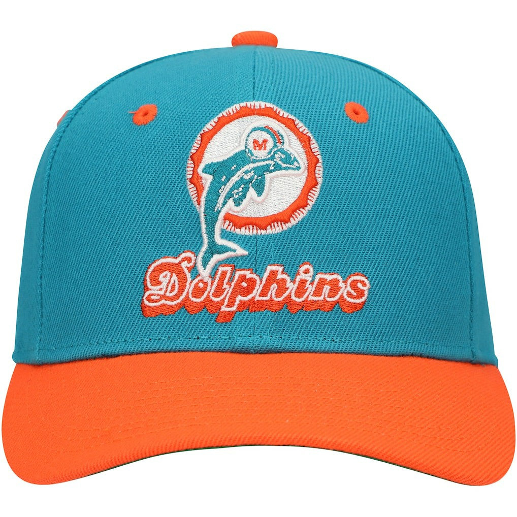 Miami Dolphins Youth All In 2.0 Adjustable Hat Aqua - Mitchell & Ness