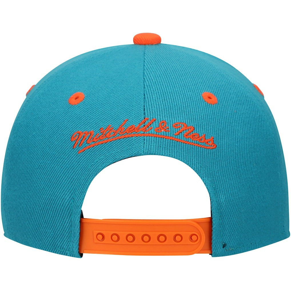 Miami Dolphins Youth All In 2.0 Adjustable Hat Aqua - Mitchell & Ness