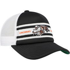 Cincinnati Bengals Youth Stripe Trucker Adjustable Hat Black - Mitchell & Ness