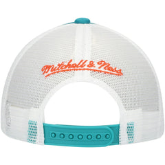 Miami Dolphins Youth Stripe Trucker Adjustable Hat Aqua - Mitchell & Ness